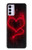 W3682 Devil Heart Funda Carcasa Case y Caso Del Tirón Funda para Motorola Moto G42