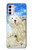 W3794 Arctic Polar Bear and Seal Paint Funda Carcasa Case y Caso Del Tirón Funda para Motorola Moto G42