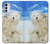 W3794 Arctic Polar Bear and Seal Paint Funda Carcasa Case y Caso Del Tirón Funda para Motorola Moto G42