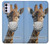 W3806 Funny Giraffe Funda Carcasa Case y Caso Del Tirón Funda para Motorola Moto G42