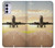 W3837 Airplane Take off Sunrise Funda Carcasa Case y Caso Del Tirón Funda para Motorola Moto G42
