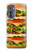 W0790 Hamburger Funda Carcasa Case y Caso Del Tirón Funda para Motorola Edge (2022)