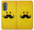 W1145 Yellow Mustache Sun Funda Carcasa Case y Caso Del Tirón Funda para Motorola Edge (2022)