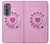 W2847 Pink Retro Rotary Phone Funda Carcasa Case y Caso Del Tirón Funda para Motorola Edge (2022)