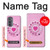 W2847 Pink Retro Rotary Phone Funda Carcasa Case y Caso Del Tirón Funda para Motorola Edge (2022)