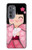 W3042 Japan Girl Hina Doll Kimono Sakura Funda Carcasa Case y Caso Del Tirón Funda para Motorola Edge (2022)