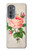 W3079 Vintage Pink Rose Funda Carcasa Case y Caso Del Tirón Funda para Motorola Edge (2022)