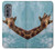 W3680 Cute Smile Giraffe Funda Carcasa Case y Caso Del Tirón Funda para Motorola Edge (2022)