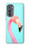 W3708 Pink Flamingo Funda Carcasa Case y Caso Del Tirón Funda para Motorola Edge (2022)