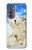 W3794 Arctic Polar Bear and Seal Paint Funda Carcasa Case y Caso Del Tirón Funda para Motorola Edge (2022)