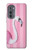 W3805 Flamingo Pink Pastel Funda Carcasa Case y Caso Del Tirón Funda para Motorola Edge (2022)