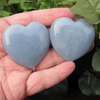 Angelite 45mm Flat Hearts