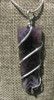 Flat Spiral Amethyst  Pendants