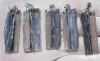 Blue Kyanite and Selenite Side by Side Pendant No Chain