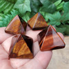 Red Tigers Eye 1" pyramids, 4 pieces