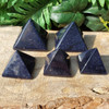 Blue Goldstone Pyramids, 5 pieces