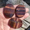 Red Tigers Eye Smooth Stones, 3 pieces