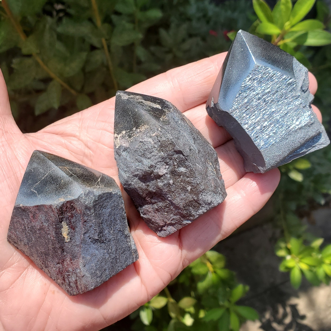 Hematite Crystal Rough Polished Point, Root Chakra Stone
