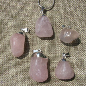 Rose Quartz Tumbled Pendant