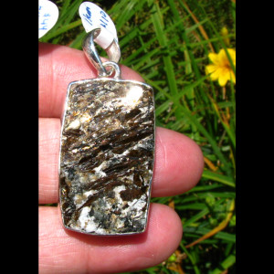 Astrophyllite Pendant mounted in sterling silver.