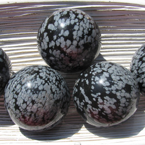 Snowflake Obsidian Spheres, 50 mm