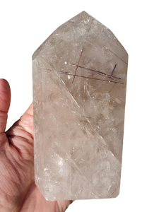 rutilated quartz point view 1