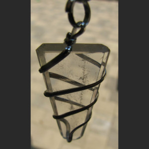 Quartz Flat Spiral Pendant