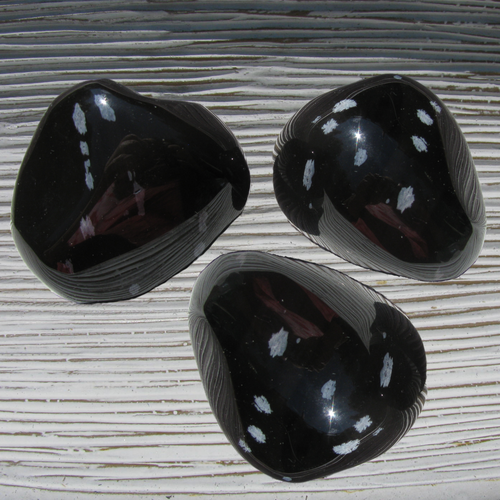 Snowflake Obsidian Massage Stones, Therapy stones