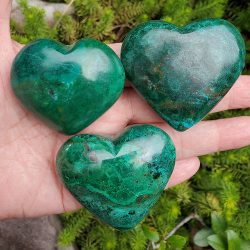 Chrysocolla Hearts