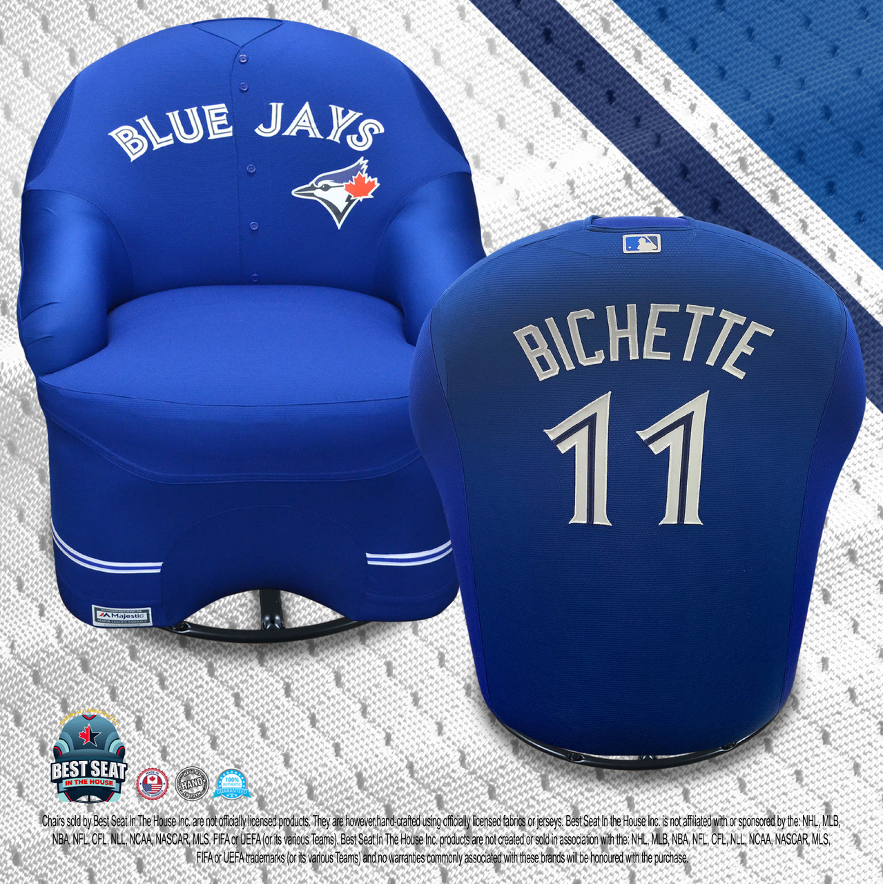 Unused Men's Bo Bichette Toronto Blue Jays Cool Base Replica Home