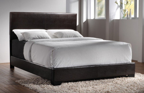 Coaster Conner Contemporary Upholstered Low-Profile Bed in Black