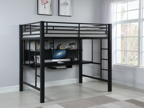 Coaster Safeguard Full Loft Bunk Bed with Workstation