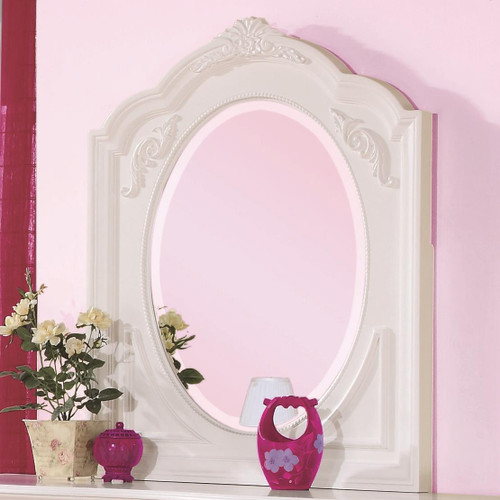 Coaster Caroline Oval Mirror in White