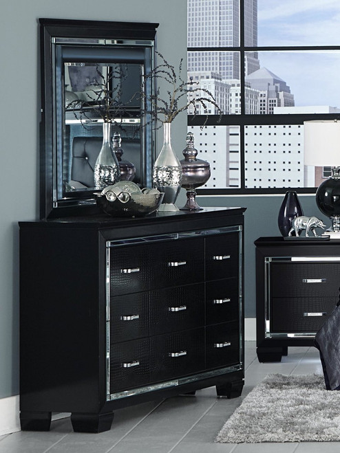 Homelegance Allura Collection Mirror in Black (Mirror Only) Homelegance Allura Collection Mirror in Black (Mirror Only)