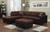 Coaster Mallory Reversible Sectional in Chocolate Brown