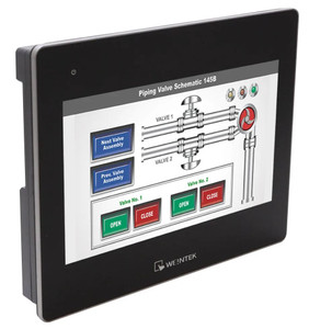 10.1 inch WiFi Capable Advanced HMI from MAPLE SYSTEMS with high-resolution touchscreen and WiFi connectivity in an industrial setting