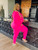 Pink Jogger Set, Plus Size