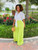 Lime Green Wide Leg Pants