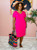 Pink shirt dress, dress with pockets, casual dress