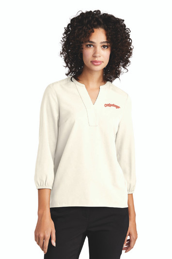 OS Mercer+Mettle® Women's Stretch Crepe 3/4-Sleeve Blouse
