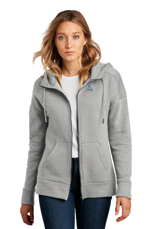 AB District® Women’s Perfect Weight® Fleece Drop Shoulder Full-Zip Hoodie