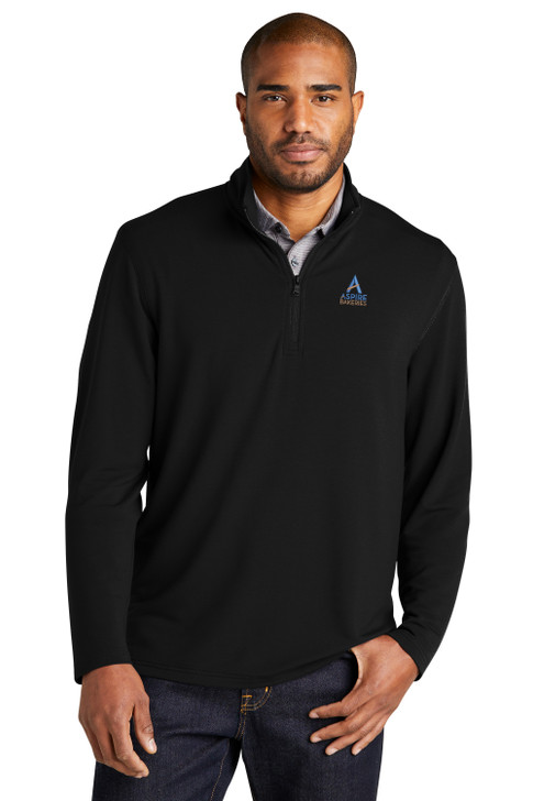 AB Port Authority® Microterry 1/4-Zip Pullover