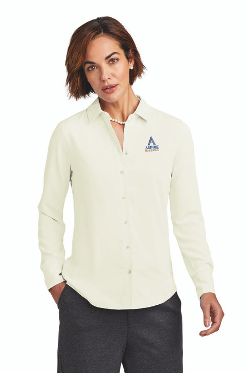 AB Brooks Brothers® Women’s Full-Button Satin Blouse