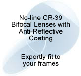 No-line Digital Progressive Bifocals  with trivex and anti-reflective coating 