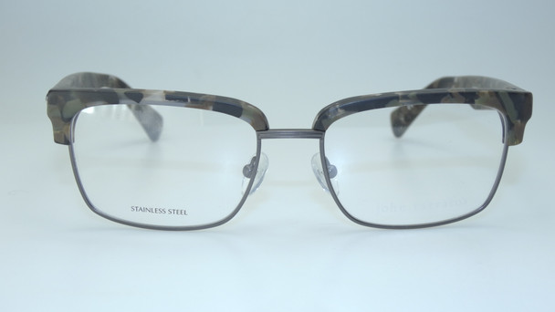 John Varvatos eyeglass frame model VJV186 COLOR MATTE CAMO/GUNMETAL