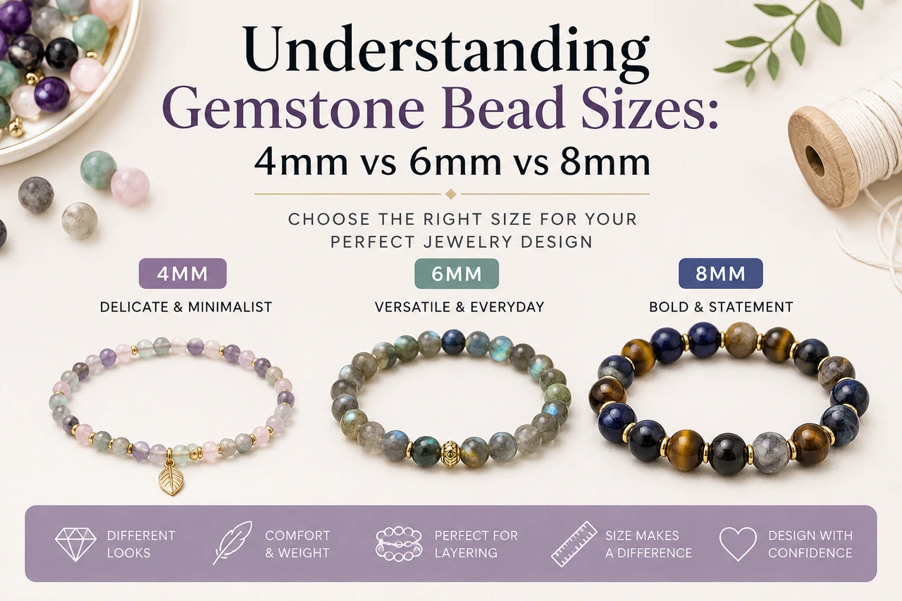 Understanding Gemstone Bead Sizes: 4mm vs 6mm vs 8mm - Fine Gems Canada