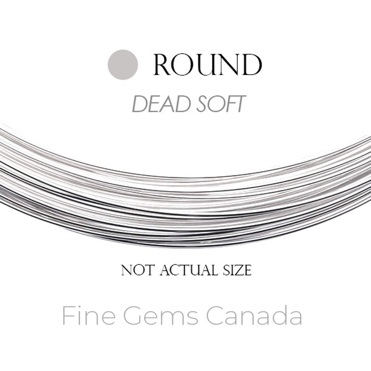 20 Gauge Round Sterling Silver Dead Soft Metal Wire - 19 Feet