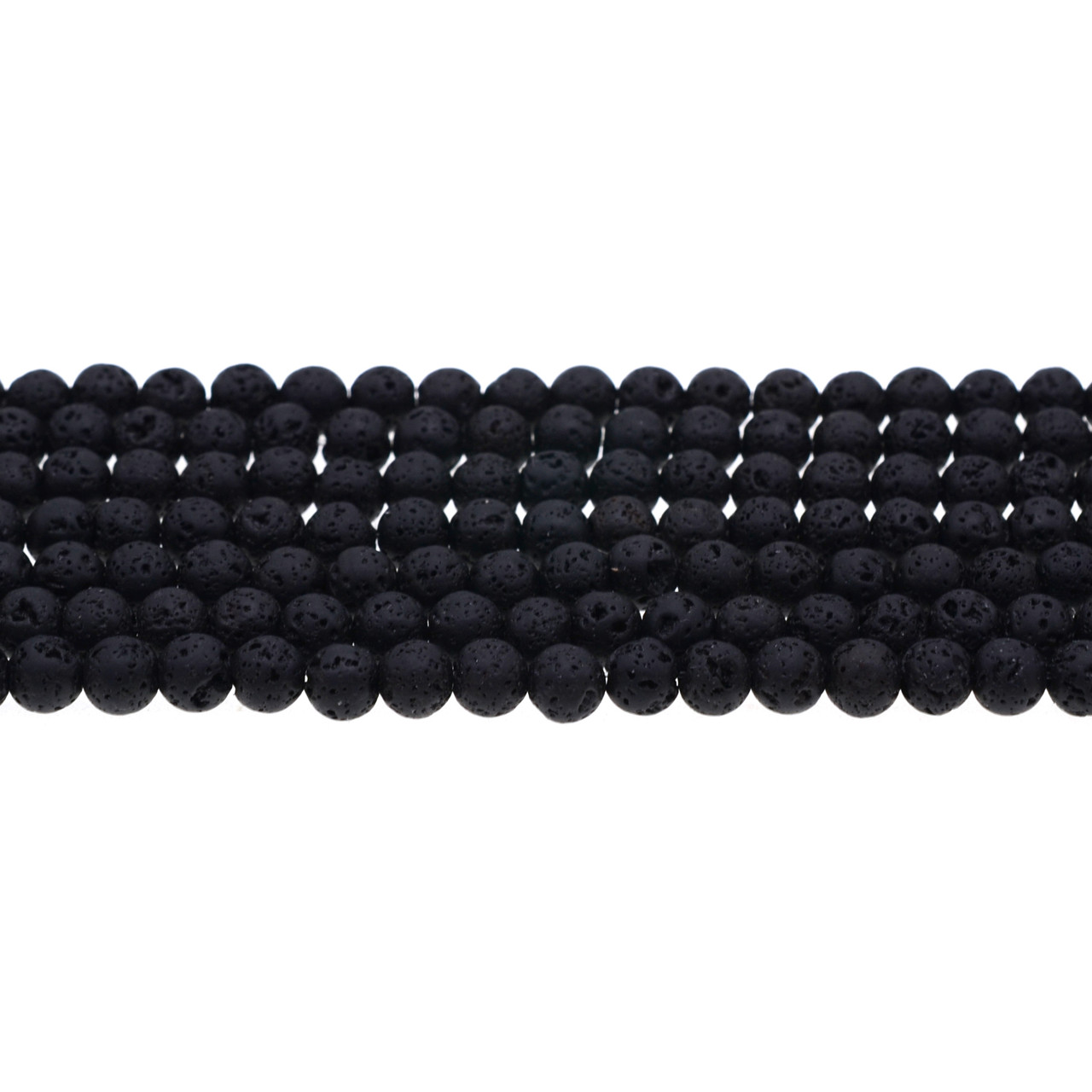 Black Lava Round 6mm - Loose Beads