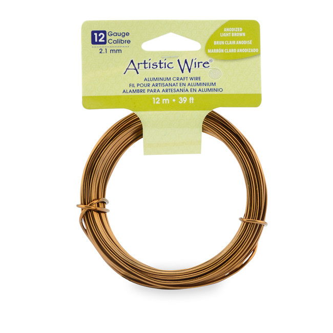 Artistic Wire, Aluminum Craft Wire, 12 Gauge mm), Round