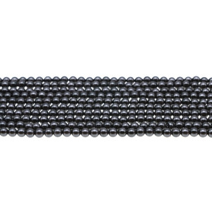Shell Pearl South Sea Steel Grey Round 4mm - Loose Beads